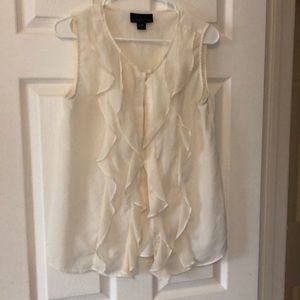 Off white ruffle blouse